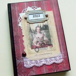 kalendarz,prezent,romantyczny,dama,nowy rok - Notesy - Akcesoria