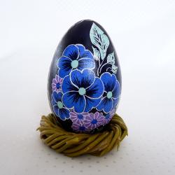 ręcznie malowana batikowa pisanka w kwiaty - Inne - Wyposażenie wnętrz