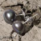 Kolczyki sztyfty srebrne z perłami